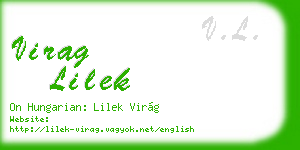 virag lilek business card